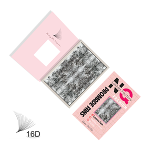 Extensiones de pestañas sintéticas 2025 D Curl hechas a mano, veganas, 0,05mm de espesor, 13mm de longitud, estilo plumas, pestañas postizas - Product Image 3