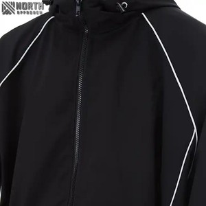 Fashionable Luxury Men's Hooded Winter 100% Cotton Breathable Windbreaker Plus Size Zip-Up Gym Football Tracksuit - Product Image 3
