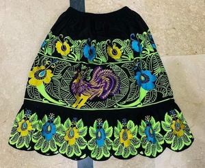 Vestido bordado de isla polinesia Hawaiana de estilo Vintage falda de lana de talla grande Kosrae Pohnpei Chuuk Popular Vintage Hawaiano - Product Image 1