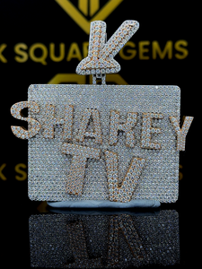 Pendentif lettre mot 3D, pendentif lettre personnalisée, pendentif personnalisé, pendentif majuscule, pendentif rappeur, bijoux Hip Hop, argent 925 - Product Image 5