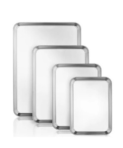 Plateau de cuisson en acier inoxydable en vente chaude, cuisez avec style grâce à notre plateau de cuisson en acier inoxydable durable, plat de cuisson en acier - Product Image 1