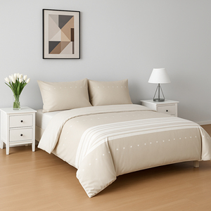 Set Copripiumino con Cerniera in 100% Poliestere, Tinta Unita, Semplice, con Federa, Morbido e Traspirante per Uso Domestico, Sonno Confortevole - Product Image 1