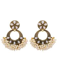 Direct Indian Supplier High Quality High Grade Oxidised Silver Plated Multicolor Geometric Beads Dangler <b>Stud</b> <b>Earrings</b> for Women - Product Image 5