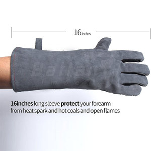 Algodón hecho en guantes de soldadura de alta calidad para hombres desgaste protector guantes de soldadura hombres ropa soldadura algodón - Product Image 2