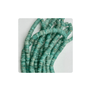 14-Inch Strand Faceted Amazonite Heishi Beads Forme de pneu pour la fabrication de bijoux directement du fabricant-grossiste - Product Image 5