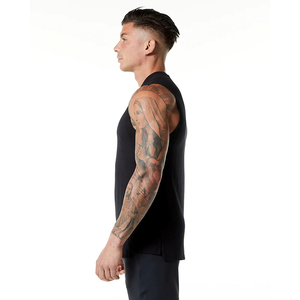 Camiseta sin mangas de entrenamiento para hombre hecha a medida-Tejido transpirable Tallas grandes Poliéster/Algodón de secado rápido - Product Image 3