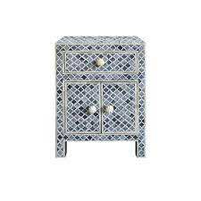 Table de chevet standard en nacre avec motif floral, meuble pour chambre à coucher, salon - Product Image 3