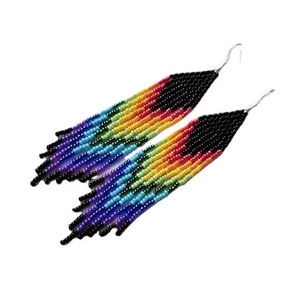 Pendientes de Flores con Cuentas Hechos a Mano para Niñas, Joyería Bordada Única, Estilo Lindo, Etiqueta Privada Personalizada para Bodas Ortodoxas - Product Image 6