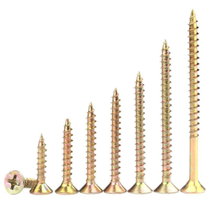 Tornillo Autorroscante de Cabeza Avellanada Phillips para Madera, de Acero Inoxidable Dorado - Product Image 1