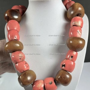 เครื่องประดับแฟชั่นสุดหรูชุดสร้อยคอลูกปัดลายหินอ่อนสไตล์วินเทจสำหรับผู้หญิงและผู้หญิง - Product Image 2