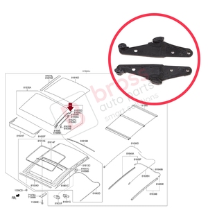 Riel de Techo Solar BSR652 con Palanca de Inclinación Metálica para i30, Elantra GT, Freelander 2 L359, Qashqai, Modus, Grand Modus 81635A5000 - Product Image 5
