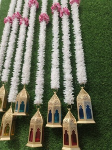 Eid Ramadan Home Decor Jasmine Rose <b>Lantern</b> String Flower Garland Hanging Haldi Mehndi Party Wedding Decoration Stage Backdrop - Product Image 2