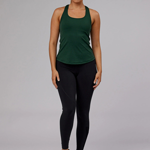 Nouveau Style 100% coton Jersey équipage ourlet bas longueur régulière femmes débardeurs impression numérique personnalisée femmes vêtements d'entraînement de gymnastique - Product Image 2