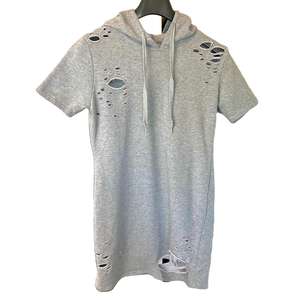 New Classic Style Men's Distressed <b>Hoodie</b> Breathable 100% Cotton Long Oversized Casual Wear for Winter <b>Short</b> <b>Sleeve</b> Distressed - Product Image 1