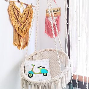 Bông Trong Nhà Ngoài Trời Treo Võng Đu Tùy Chỉnh Bé Đu Trong <span class=keywords><strong>Macrame</strong></span> Và Bông - Product Image 3