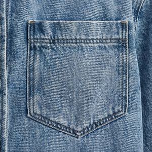 เสื้อแจ็คเก็ตยีนส์แฟชั่นลำลองระบายอากาศดีสำหรับผู้หญิง เสื้อโค้ทสีพื้นเรียบง่าย สไตล์ทันสมัย เสื้อคลุมสตรีทแวร์ สามารถปรับแต่งได้ - Product Image 5