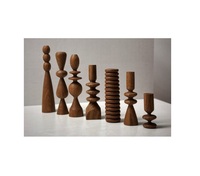 Support de bougie en bois classique de qualité supérieure, forme personnalisable, décoration élégante pour la maison, design artisanal écologique, Noël