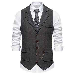 Chaleco Formal para Hombre, 100% Nailon, Ligero, Transpirable, Impermeable y Resistente al Viento, para Fiestas al Aire Libre y Uso en la Oficina - Product Image 1