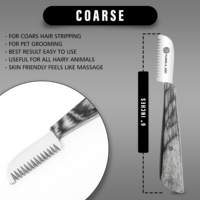 Couteau à démêler Flamia & Jabz pour chien, couteau à carder pour peigne à poils de terrier, peignes en acier inoxydable pour renard, chat, chien, cheval, peigne en bois