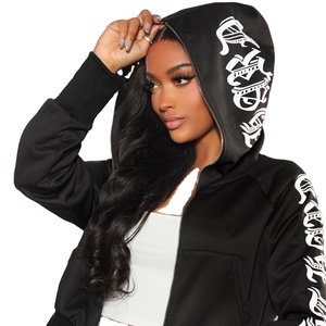 Sweat à capuche personnalisé avec fermeture éclair pour femmes, imprimé, épaules tombantes, disponible dans toutes les couleurs, fabriqué au Pakistan - Product Image 1