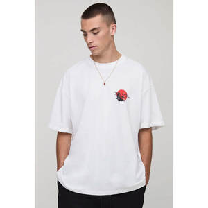 Fabricante de camisetas para hombre unisex pesado 100 por ciento algodón en blanco de gran tamaño gráfico liso peso pesado personalizado serigrafía casual - Product Image 5
