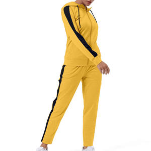 Impresión personalizada logotipo bordado de talla grande ropa informal de moda 2 piezas conjunto Jogger sudadera pantalones de chándal para mujer - Product Image 2