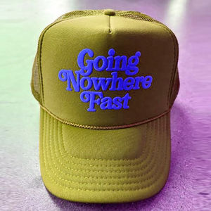 Casquette de camionneur de haute qualité, classique, broderie avec anneaux latéraux en métal, 100% toile, effet délavé à l'acide, décontractée pour l'extérieur - Product Image 4