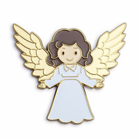 Cadeau souvenir religieux promotionnel personnalisé épinglette d'ange en métal
