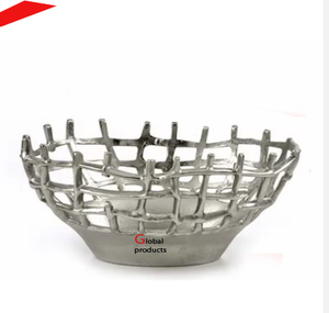 Tazón de comida y ensalada de acero inoxidable de metal de buena calidad para restaurante y bar de hotel - Product Image 4