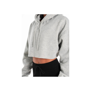Wholesale <b>Lightweight</b> Cropped Top <b>Hoodie</b> Cotton Polyester Fleece Womens Crop <b>Hoodie</b> Gym Streetwear Clothing - Product Image 2