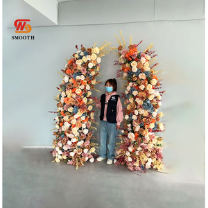 Hecho a mano suave personalizado arco de flores telón de fondo nueva llegada flores artificiales suaves para la decoración del evento del Día de San Valentín - Product Image 5