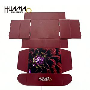 Boîte en carton ondulé rouge sur mesure Huamao, matériau recyclé, impression personnalisée du logo, boîtes d'expédition en carton ondulé pour savon, boîtes d'expédition - Product Image 4