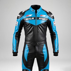 Usine directe moto cuir course exportation prêt premium peau de vache motard costume avec bosse CE niveau 2 Protection prix de gros - Product Image 4