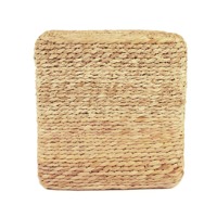 Pouf carré à rayures tissées Décoration de la maison Matériaux naturels Écologique Fabriqué au Vietnam Vente en gros durable