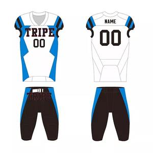 American Football Jersey Sublimation Printed Wholesale Price Team Uniforms Breathable Quick Dry Micro <b>Mesh</b> Coolmax Fabric Alitza - Product Image 4