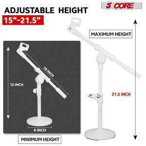 ขาตั้งไมโครโฟนแบบตั้งโต๊ะ 5Core ฐานกลม ใช้ได้กับไมโครโฟนทั่วไป - Product Image 2