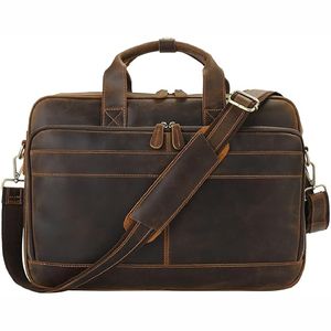 Vente en gros sac de bureau en cuir véritable pour hommes sac en cuir de haute qualité avec logo personnalisé OEM - Product Image 4