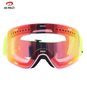 JIEPOLLY Winter Skiing Anti-Uv Snowboard Snowmobile Glasses Polarized Magnetic Anti-Fog Outdoor Ski Windproof Goggles Sunglasses