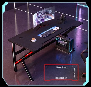 Mesa de juego ajustable ergonómica, Metal duradero, diseño moderno de lujo, portavasos de madera, altura ajustable, uso de oficina, melamina - Product Image 6