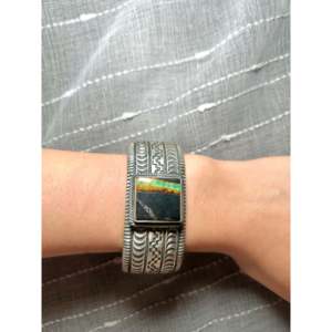 สร้อยข้อมือแฟชั่นสีดำเทอร์ควอยซ์และเงินสเตอร์ลิงของแรนดี้ บอยด์ - Product Image 5