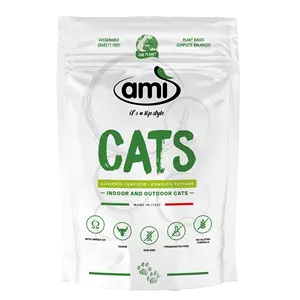 Ami kedi süper Premium Pet gıda 100% bitki kapalı ve açık kediler için dayalı, kediler için İtalya'da yapılan kibbles 300 g