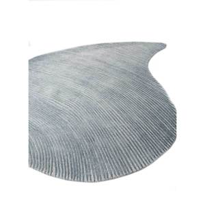 พรมขนสัตว์และใยวิสโคสทอมือลายทางสีเทาและสีดำ รุ่น Tra-1205 ขนาด 4 เมตร รูปทรงสี่เหลี่ยมผืนผ้า สำหรับบ้านและห้องนอน ความหนา 10 มม. - Product Image 2