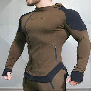 Modern Athletic Men Hoodies Lightweight Material Gym Outfit Full Face Cover Men Gym Hoodies - Product Image 2