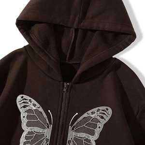 Sudaderas con capucha bordadas desgastadas para hombre de calidad superior última Sudadera con capucha bordada desgastada de moda - Product Image 3