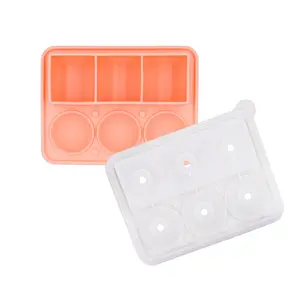 Whiskey Ice Hockey Maker Silicone Round Ice Ball Mold Bar Accessories Slow Melting Large Spherical Frozen Ice Cube Tray