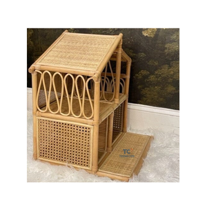 Casa de ratán hecha a mano de alta calidad, juguetes para niños, accesorios de muñeca de ratán para decoración de habitación de bebé chico jugando - Product Image 6