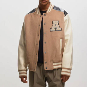 Top Trending Custom Fashion Bordado Patch Varsity Jacket Classic College Chaqueta de béisbol para hombres - Product Image 1