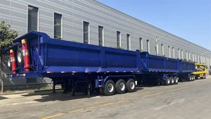 Semirremolque de descarga final de alta calidad Semirremolque de agricultura Remolque de descarga basculante en stock para equipo de tractor - Product Image 5