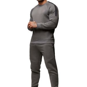 2025 nouveauté personnalisé hommes coton polaire sweat ensembles unisexe survêtement de sport pour l'hiver col rond Jogging survêtement hommes - Product Image 1
