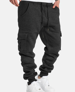 Pantalon de jogging vierge personnalisé pantalon de survêtement en coton éponge française pantalon baggy à rayures latérales pantalon de survêtement évasé à jambe droite pour hommes - Product Image 4